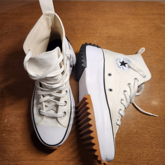Converse Run Star Hike Platform High Top Sneakers Cream White Women’s 6.5 Chunky - Picture 7 of 7